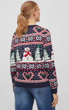 Vila - Vianna LS Snowman Christmas Knit Top