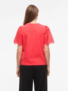 Vila - Viceliana O-neck Emb SS Top