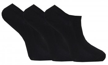 Wiareds - 3-pack Damstrumpa Sneaker 5526 Enfärgad Svart 36/41