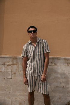 Blend - K.Ä. Skjorta 20717682 Lodräta ränder