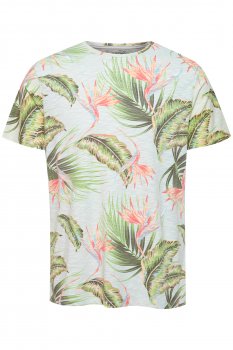 Blend - T-shirt 20715321 Bladmönstrad
