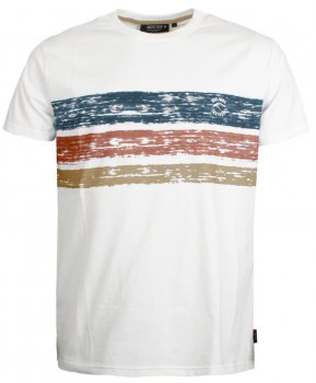 Indicode - T-shirt inCaron Randig på bröstet