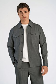 Lindbergh White - Overshirt 30-305044 Bröstfickor