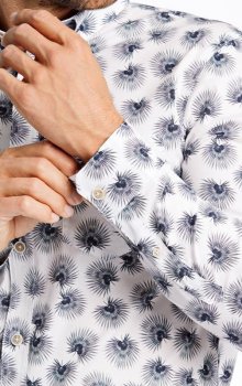 Lindbergh Blue - Skjorta 30-220156 Mönstrad