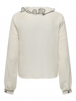 Only - onlEdith LS V-neck Frill Top