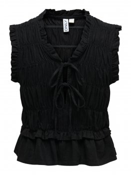 Only - onlGoa SS Linen Frill Top