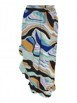 Only - onlNova Lux Long Frill Skirt 307 Glowy Print