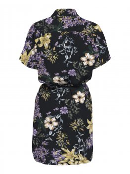 Only - onlNova Lux SS Shirt Dress Dark Botanic Print