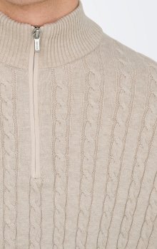 Only & Sons - onsLoui Cabel Half Zip Knit