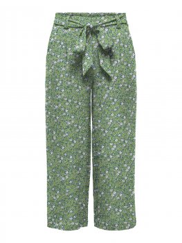 Only - onlNova Lux Crop Palazzo Pant Plain Of Flowers Print