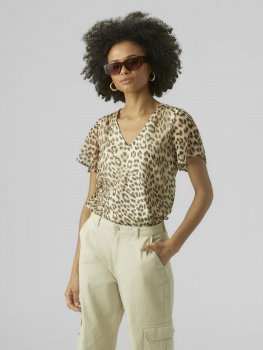 Vero Moda - vmSmilla SS V-neck Top Bea Print