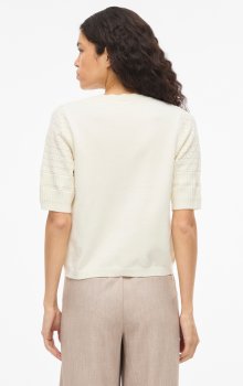 Vila - Vimilos SS O-neck Pointelle Top