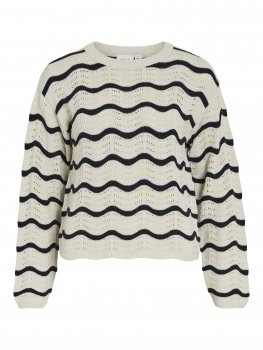 Vila - Viwave O-neck LS Pointelle Knit Top