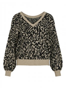 Vila - Viril Rev Jacquard Knit Top
