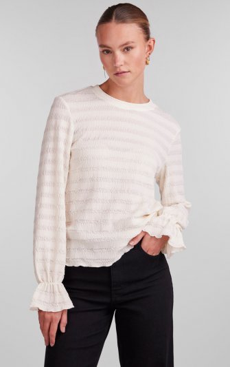 Pieces - pcDaisy LS O-neck Top