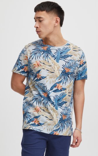 Blend - T-shirt 20715669 Bladmönstrad