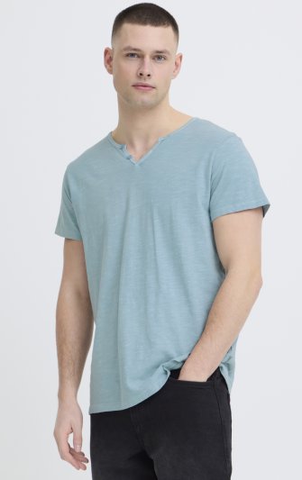 Blend - T-shirt 20717013 Split Neck