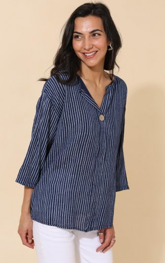 Chana - Topp CH21 Knapp, Randig