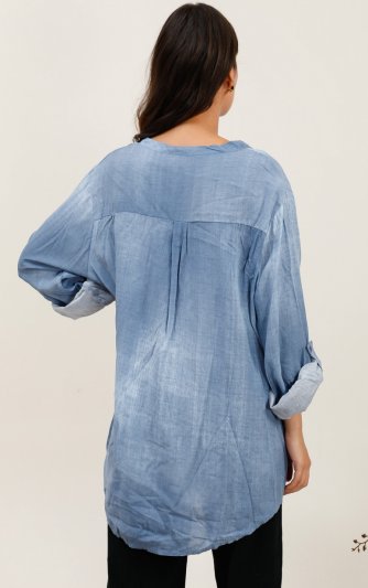 Chana - Blus CH356 Jeansliknande