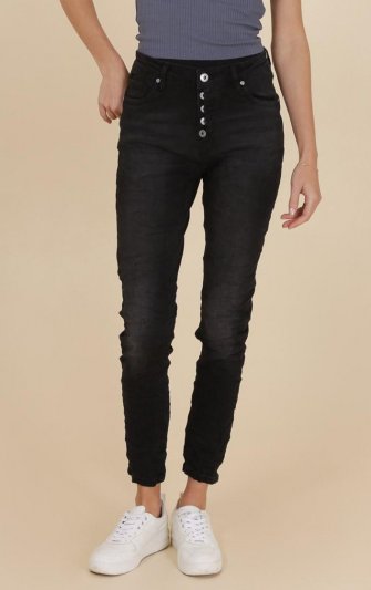 Chic - Jeans 3196 Halvdolda knappar, Tvättad