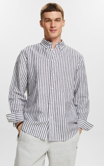 Esprit - Skjorta 034EE2F303 Randig, Lin