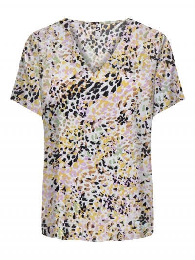 Jacqueline - jdyStarr SS V-neck Top Spray Animal