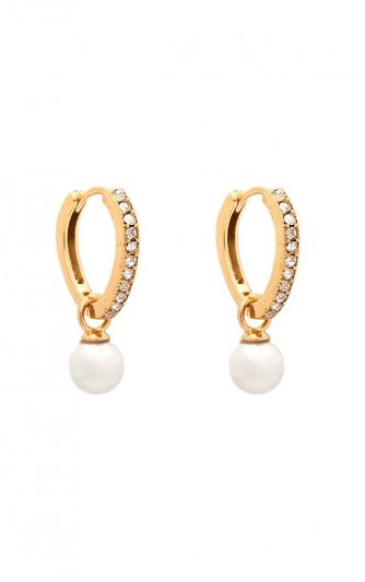 Lily and Rose - Petite Kennedy Hoops Earrings Pearl