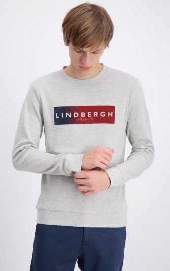Lindbergh White - Sweatshirt 30-705026 Logoprint