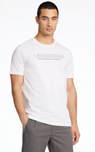 Lindbergh White - T-shirt 30-400214 Logo