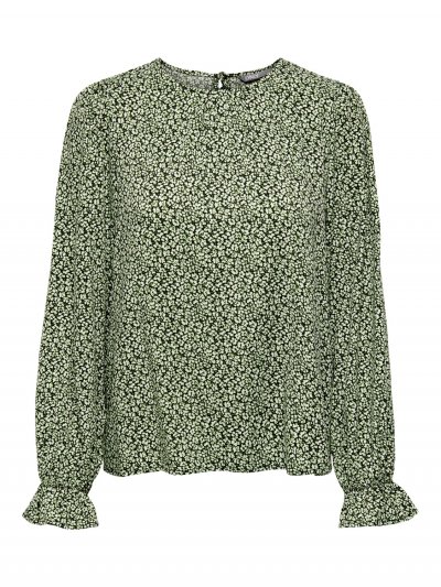 Only - onlPiper LS O-neck Top Ditsy Flower