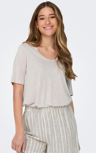 Only - onlElise SS V-neck Top