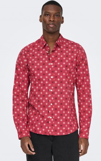 Only & Sons - onsElf Xmas AOP Slim LS Shirt