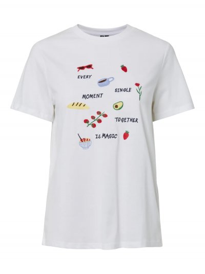 Pieces - pcGak SS Embroidery T-shirt