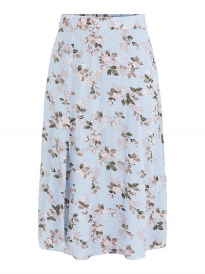 Pieces - pcNya HW Slit Midi Skirt Big Flower Print
