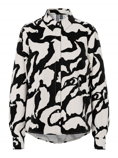 Pieces - pcTarlem LS Shirt Egret Graphic