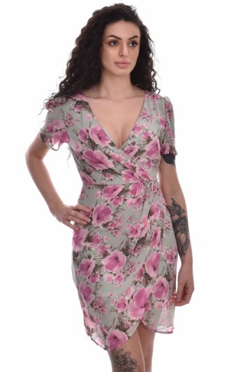 Vila - Viclarette V-neck SS Dress
