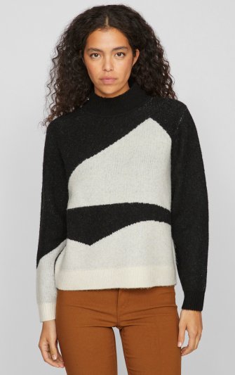 Vila - Vicilia Mock Neck Jacquard Top